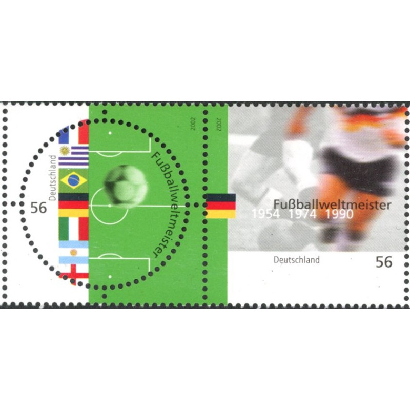 Vesttyskland. 2002. Vm i fodbold, parstykke. AFA nr. 2189-90 **               (o)
