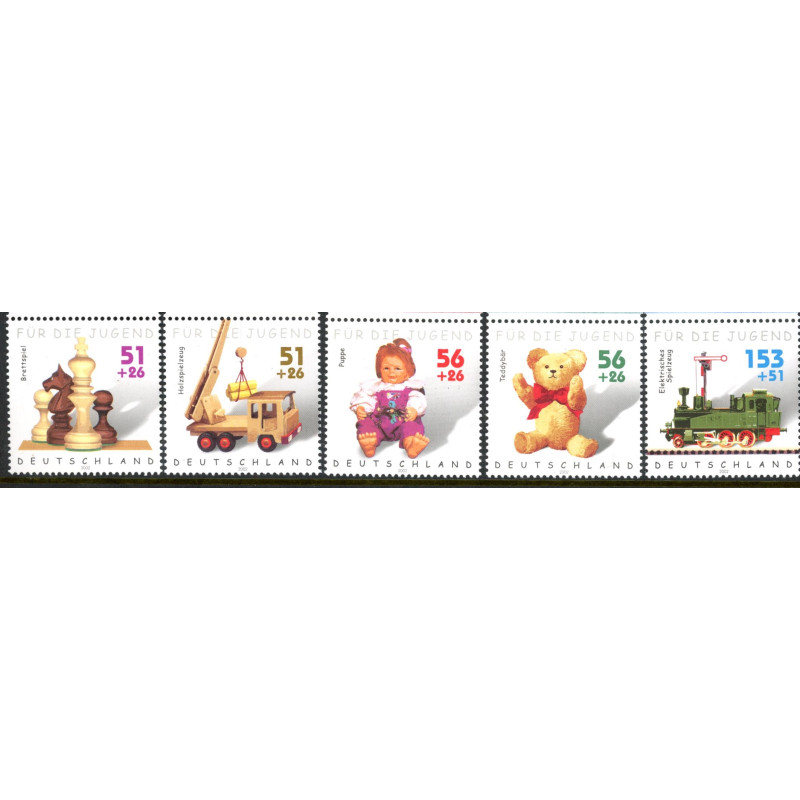 Vesttyskland. 2002. Legetøj. AFA nr. 2191-95 **              (o)