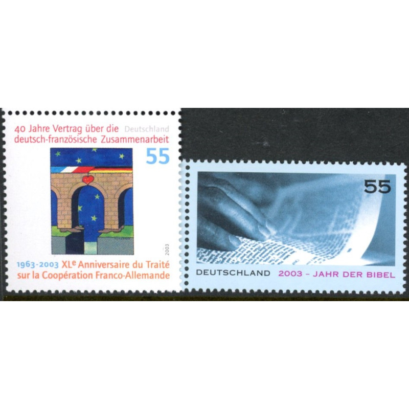 Vesttyskland. 2003. Samarbejdsaftale og bibelåret. AFA nr. 3238-39 **            (o)