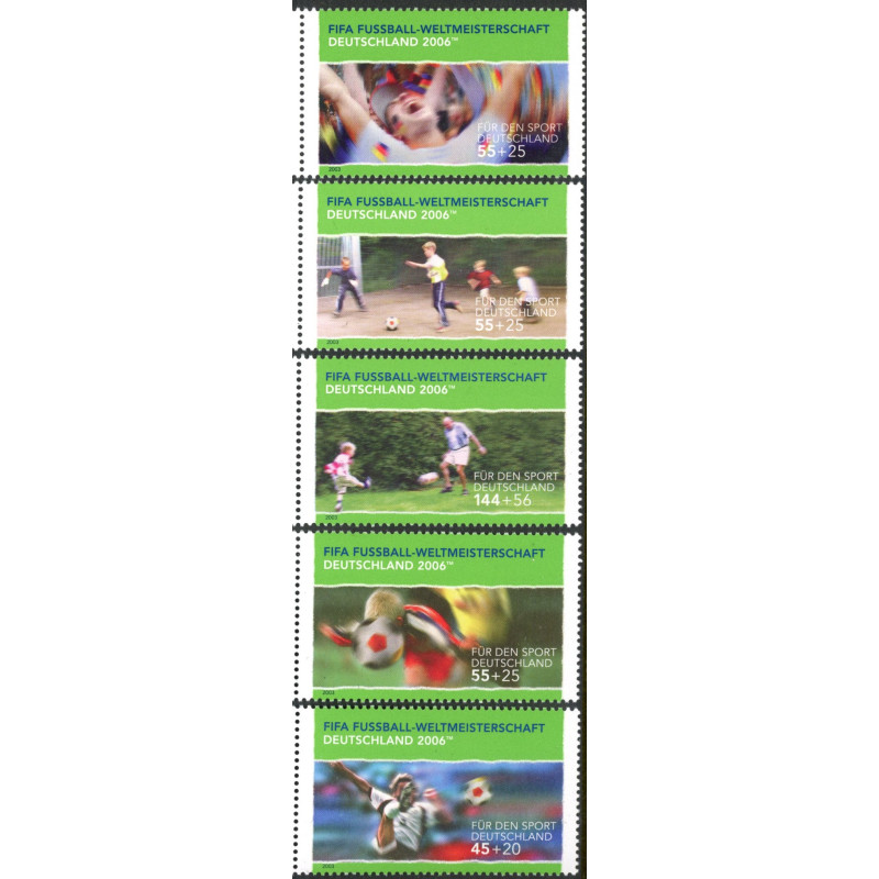 Vesttyskland. 2003. WM i fodbold. AFA nr. 3250-54 **         (o)