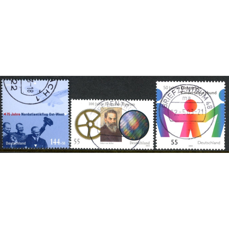 Vesttyskland. 2003. Første flyvning, Deutsches museum og Børneforsorg. AFA nr. 3256-58 **        (o)
