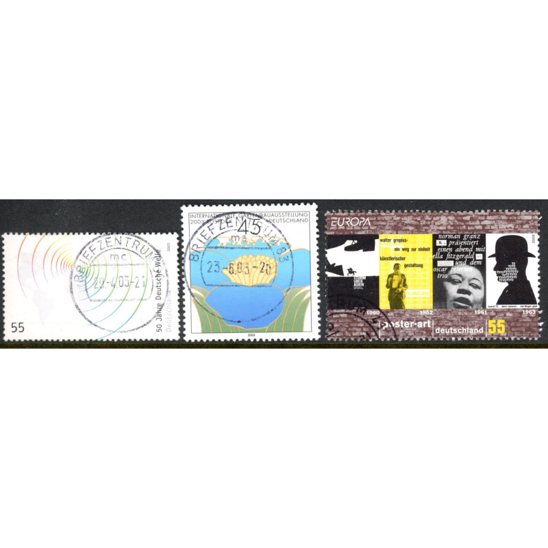 Vesttyskland. 2003. Deutsches Welle, Haveudstilling og europamærke. AFA nr. 3256-58 **        (o)