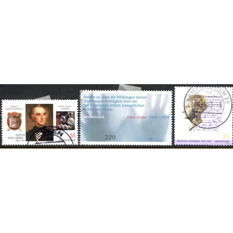 Vesttyskland. 2003. Liebig, Hans Jonas, og Schneider. AFA nr. 3262-64 **        (o)