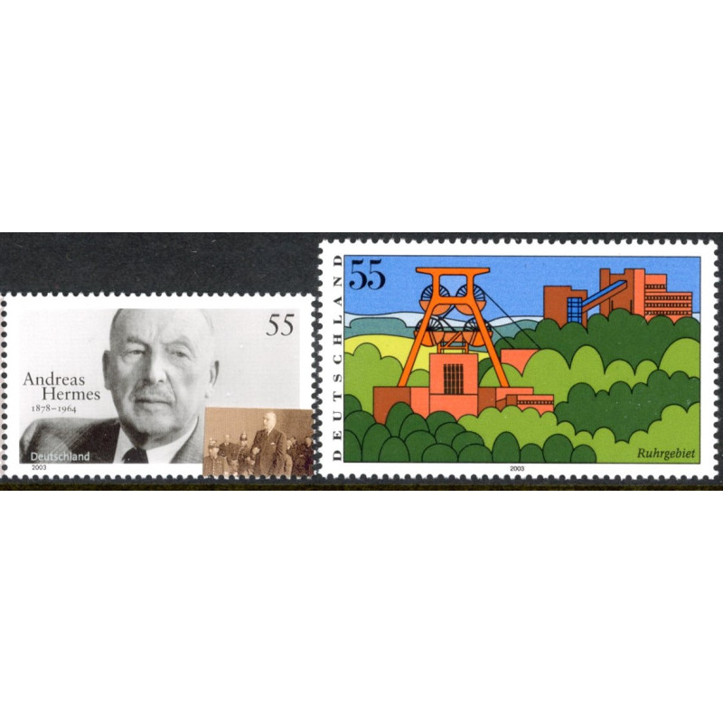 Vesttyskland. 2003. Andreas Hermes og billeder fra Tyskland. AFA nr. 3278-79 **      (o)