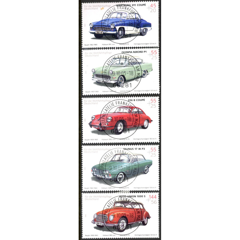 Vesttyskland. 2003. Veteranbiler II. AFA nr. 3286-90 **     (o)
