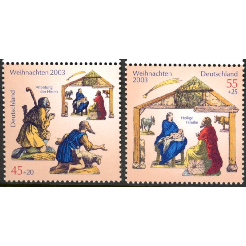 Vesttyskland. 2003. Julefrimærker. AFA nr. 3293-94 **     (o)