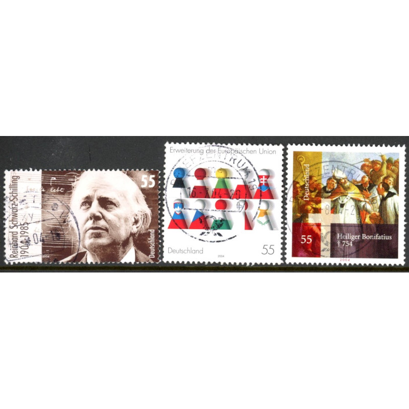 Tyskland. 2004. Schilling, EU, og Bonifatius. AFA nr. 3323-25 **  (o)