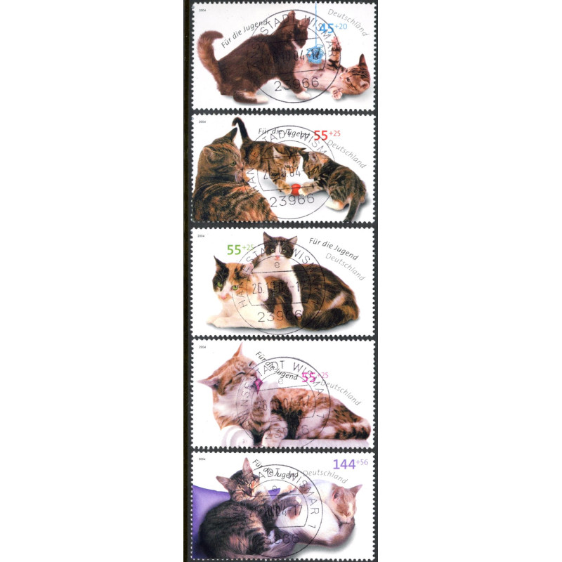 Tyskland. 2004. Katte. AFA nr. 3326-30 **  (o)
