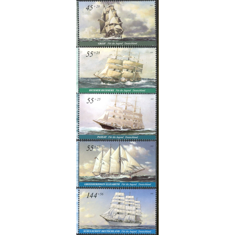 Tyskland. 2005. Skibe. AFA nr. 3383-87 **        (o)