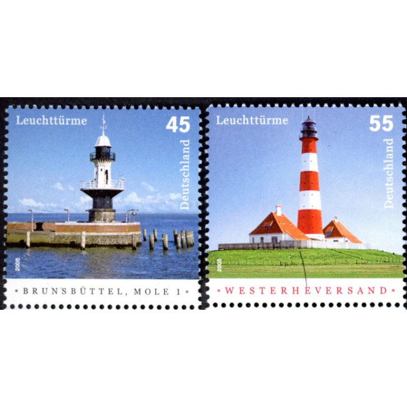 Tyskland. 2005. Fyrtårne. AFA nr. 3392-93 **        (o)