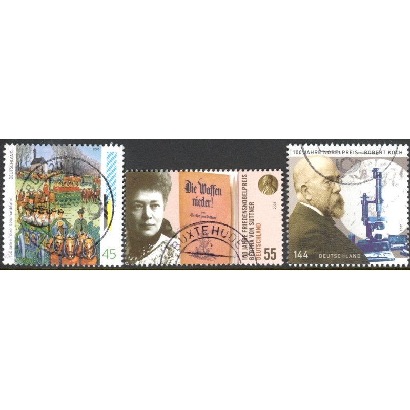 Tyskland. 2005. Traditioner, Von Sutter, og Nobelprisen. AFA nr. 3410-12 **           (o)