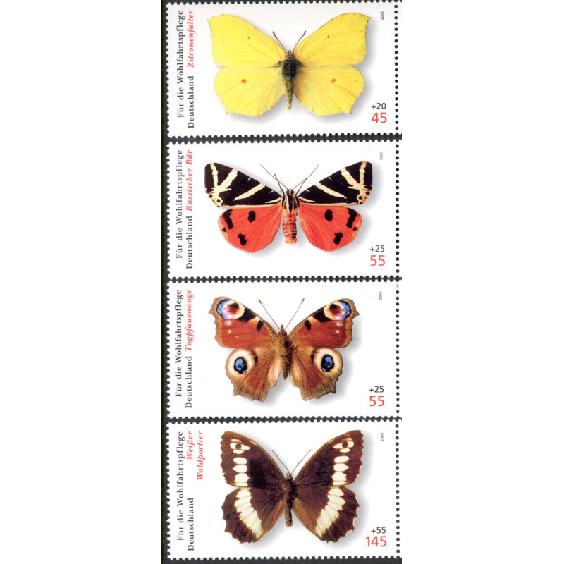 Tyskland. 2005. Sommerfugle. AFA nr. 3416-19 **           (o)