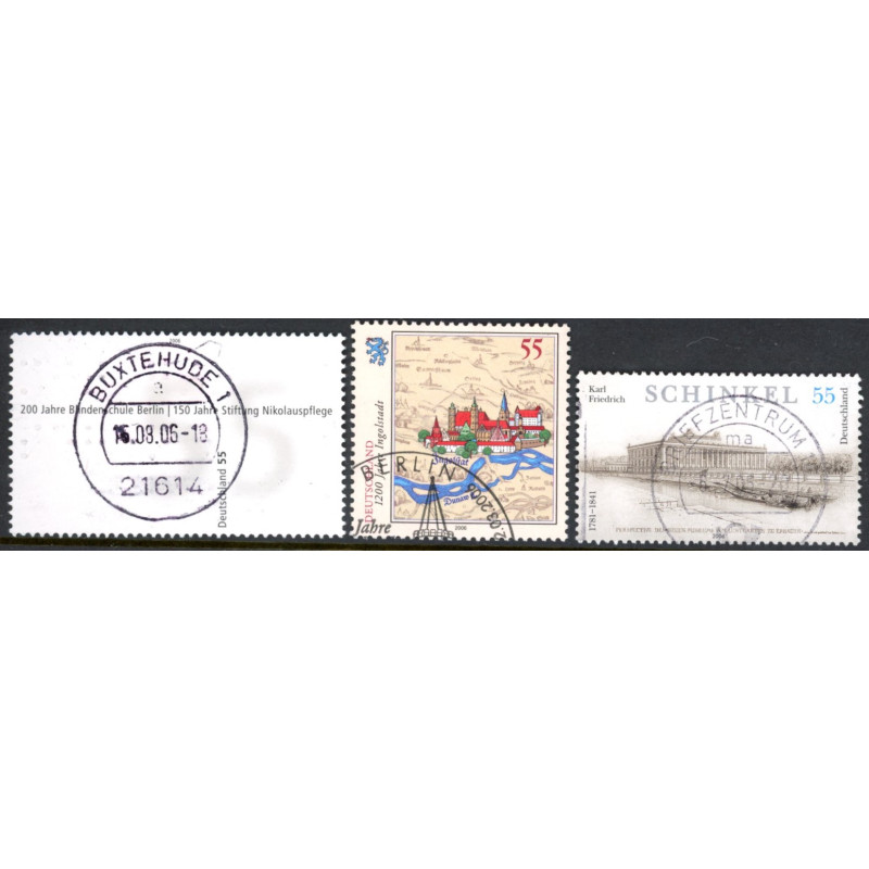 Tyskland. 2006. Punktskrift, Ingolfstadt, og Schinkel. AFA nr. 3436-38 **    (o)