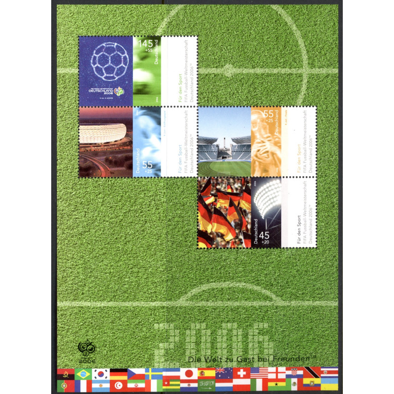 Tyskland. 2006. Fodboldt VM, miniark. AFA nr. 3448 **        (o)