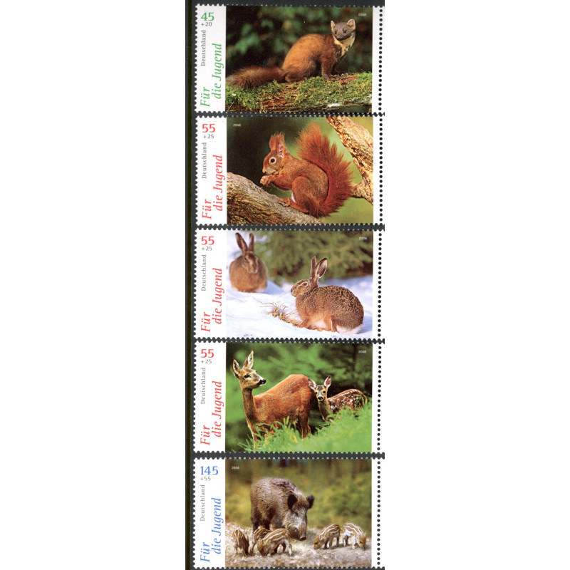 Tyskland. 2006. Skovens dyr. AFA nr. 3450-54 **      (o)