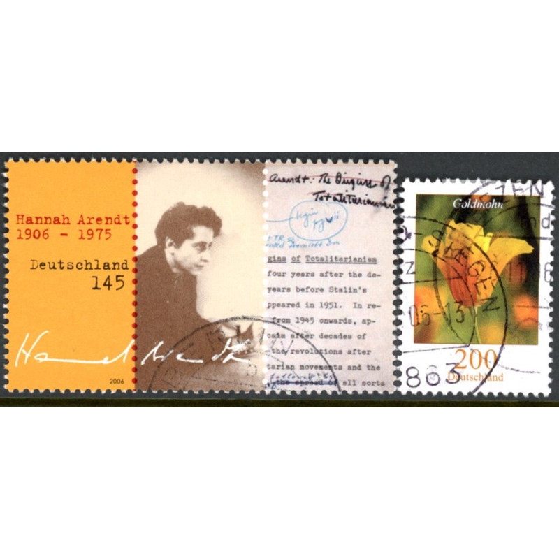 Tyskland. 2006. Hannah Arendts og Blomster. AFA nr. 3475-76 **   (o)