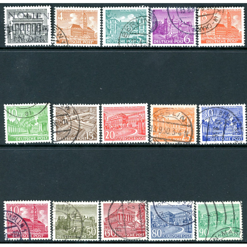 Berlin. 1949. Tyske bygningsværker. AFA nr. 42-56 **(o)