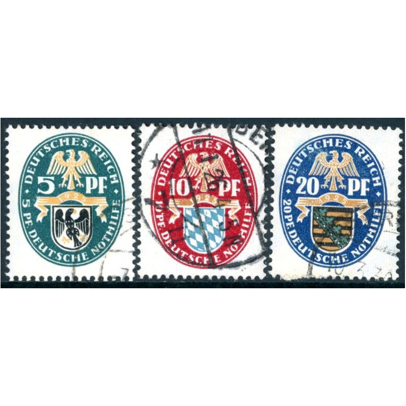 Rige. 1925. Nødhjælp. AFA nr. 375-77 **   stemplet