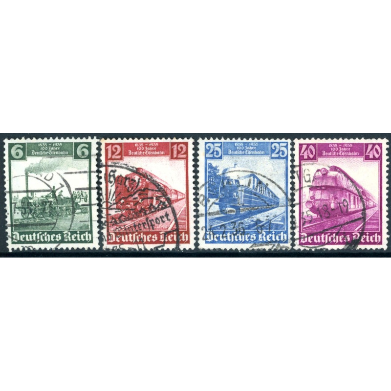 Rige. 1935. Jernbanejubilæum. AFA nr. 575-78 **   stemplet (o)