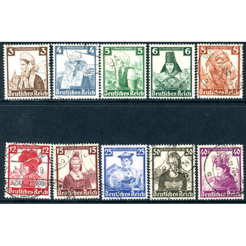 Rige. 1935. Nødhjælp. AFA nr. 583-92 **    stemplet (o)
