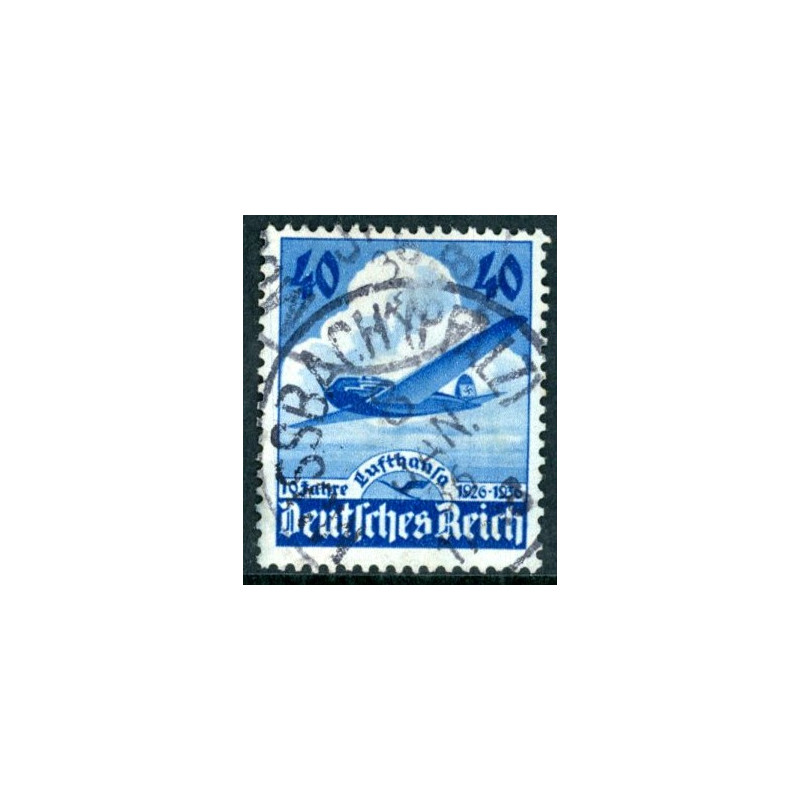 Rige. 1936. Lufthansa jubilæum. AFA nr. 598 **    stemplet (o)