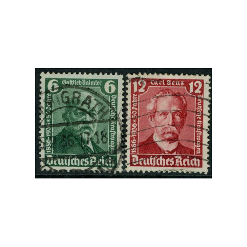 Rige. 1936. Automobiljubilæum. AFA nr. 599-600 **   stemplet (o)
