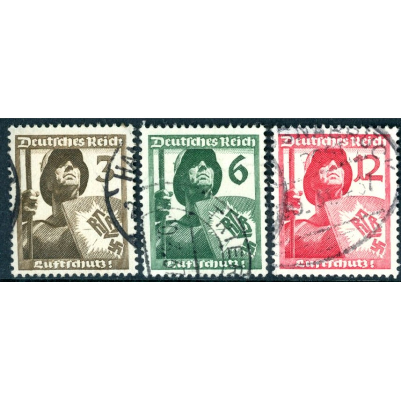 Rige. 1937. Luftværn. AFA nr. 638-40 **  stemplet (o)