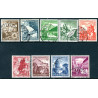Rige. 1938. Nødhjælp. AFA nr. 672-80 **    stemplet (o)