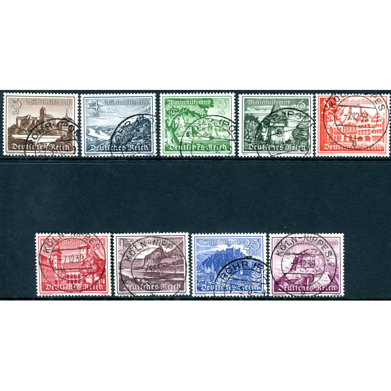 Rige. 1939. Nødhjælp. AFA nr. 725-33 **   stemplet (o)