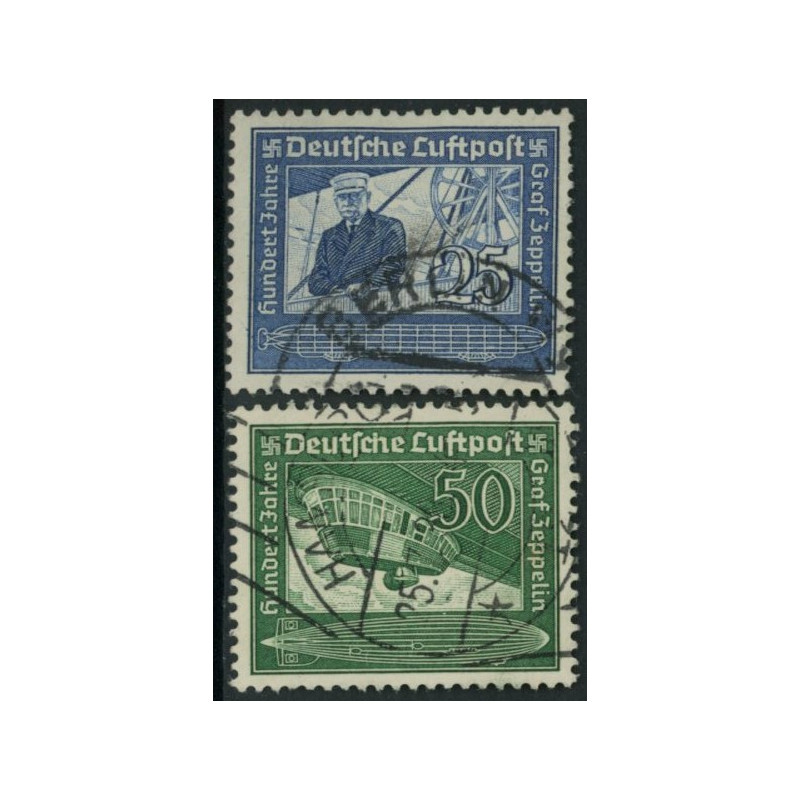 Rige. 1938. Zeppelins 100-års jubilæum. AFA nr. 664-65 **  stemplet (o)