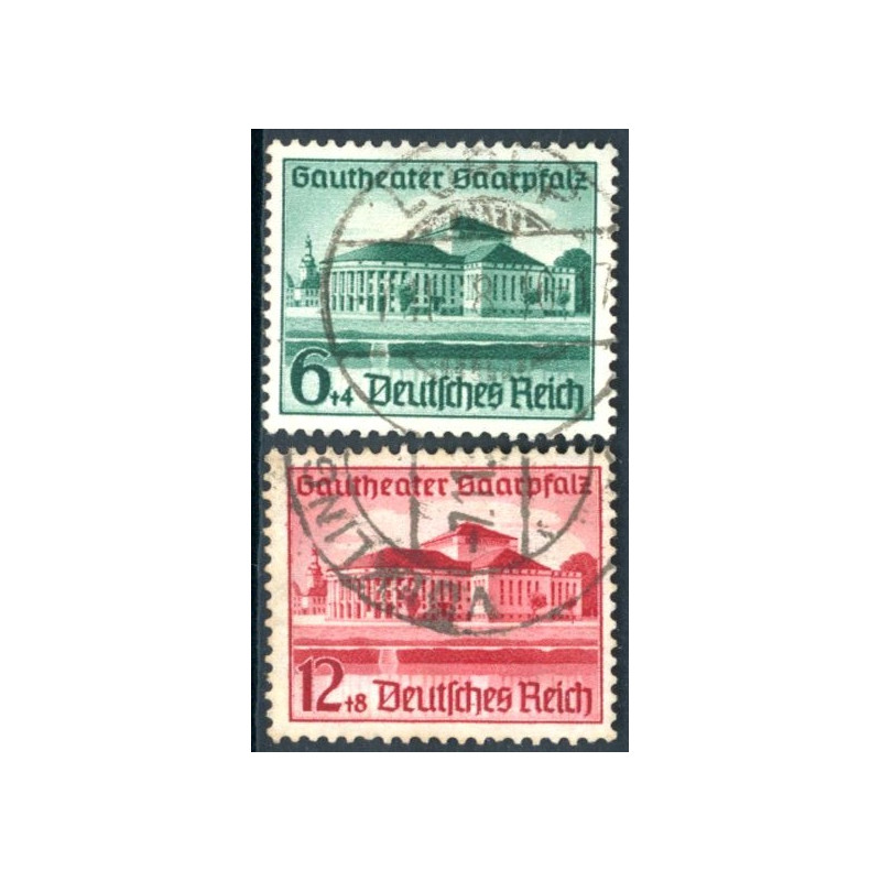 Rige. 1938. Gauteater Saarpalz. AFA nr. 668-69 **    stemplet (o)