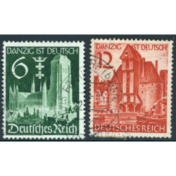 Rige. 1939. Danzig genforening. AFA nr. 709-10 **   stemplet (o)