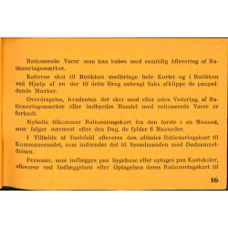 1945-. Grønlandske Rationeringskort/hæfter 1-3 Klasse (5 forskellige)
