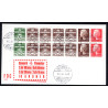 1981. FDC med hæftesammentryk HS4 (Dobbelt)