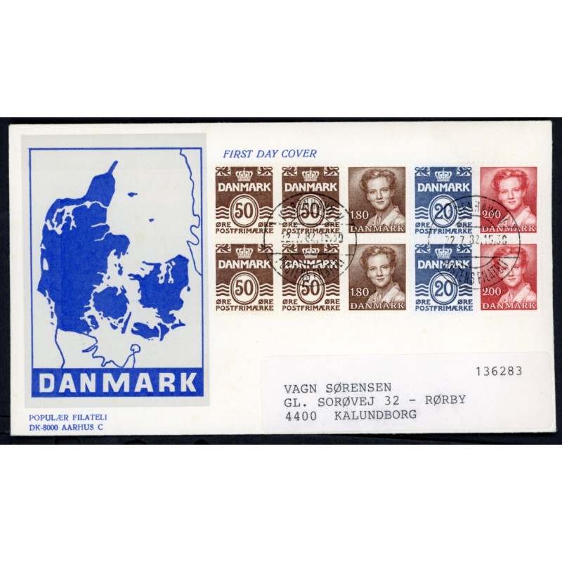1982. FDC med hæftesammentryk HS5  (Dobbelt)