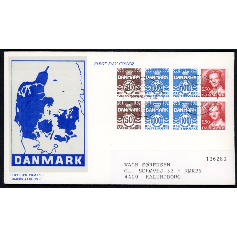 1983. FDC med hæftesammentryk HS6 (Dobbelt)