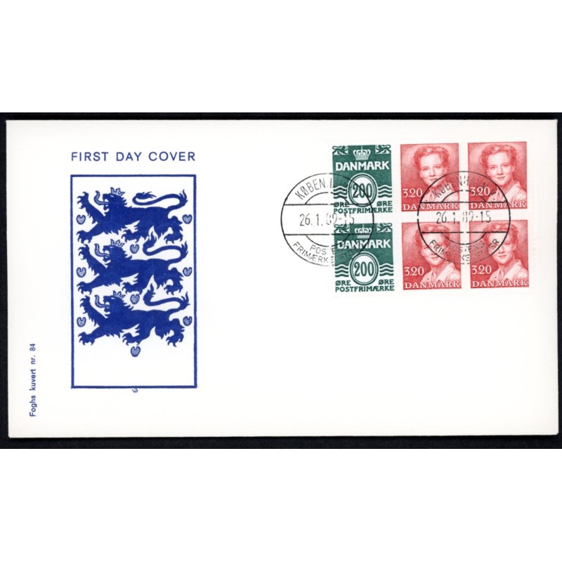 1989. FDC med hæftesammentryk HS12-13  (dobbelt)