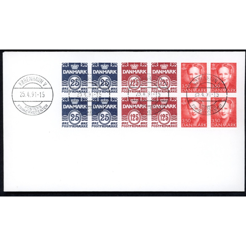 1991. FDC med hæftesammentryk HS16  (dobbelt)
