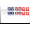1991. FDC med hæftesammentryk HS16  (dobbelt)