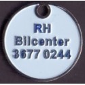 Vognpolet/coincart "RH Bilcenter" 10kr./1€ str.