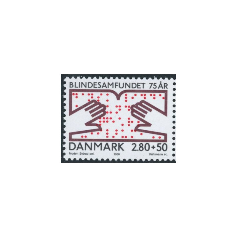 1986. Dansk Blindesamfund. AFA nr. 853x stemplet postfrisk    ** (o )FDC
