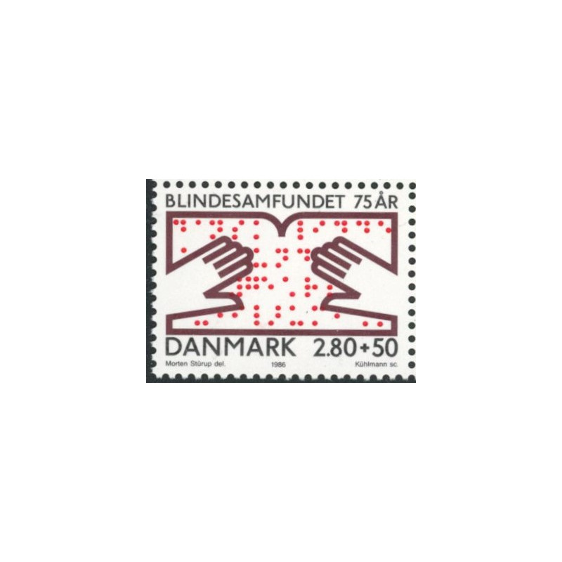 1986. Dansk Blindesamfund. AFA nr. 853y **  FDC (o)