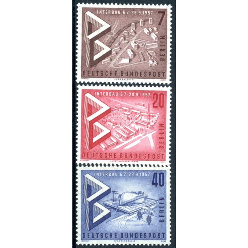 Berlin. 1957. Byggeudstilling. AFA nr. 159-61 **        (o)