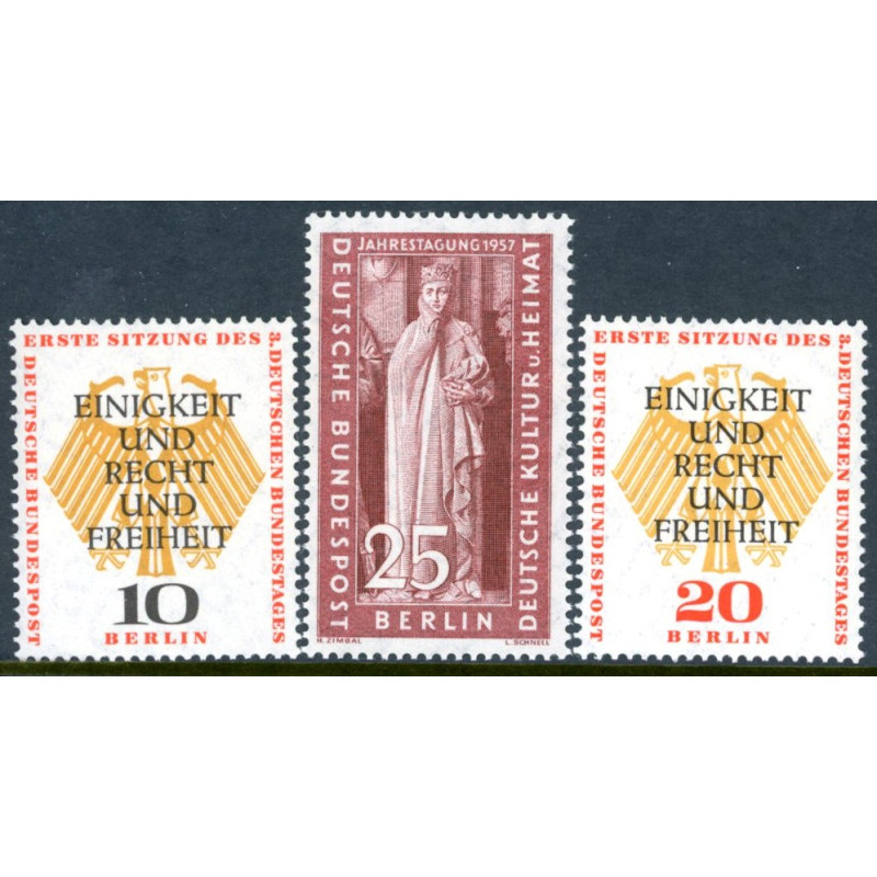 Berlin. 1957. Kulturråd og Forbundsdag. AFA nr. 162-64 **        (o)