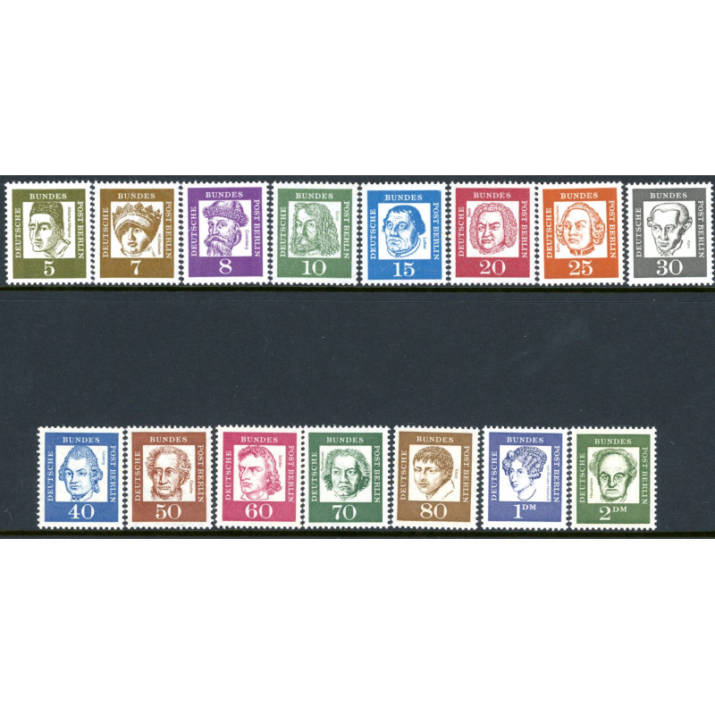 Berlin. 1961. Berømte tyskere. AFA nr. 198-212 **     (o)