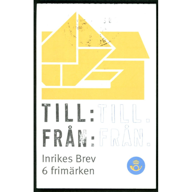 Sverige 2001. Frimærkets dag. AFA 2184-85, postfrisk stemplet  hæfte FDC parstykkke