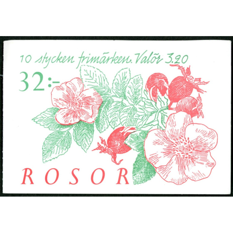 Sverige. 1994. Roser. AFA nr. 1751-55 postfrisk sammentryk Stemplet hæfte FDC parstykkke SWEDEN **/o
