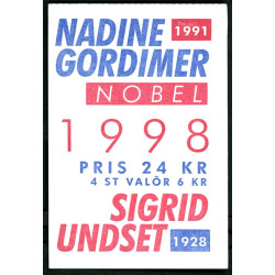 Sverige 1998. Nobel-prisen 1998. AFA nr. 2010-11 postfrisk stemplet  hæfte FDC parstykkke