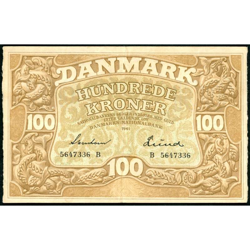 Danmark. 100 kr. Sieg 111 DOP 126 Pick 33 1941 B (01)