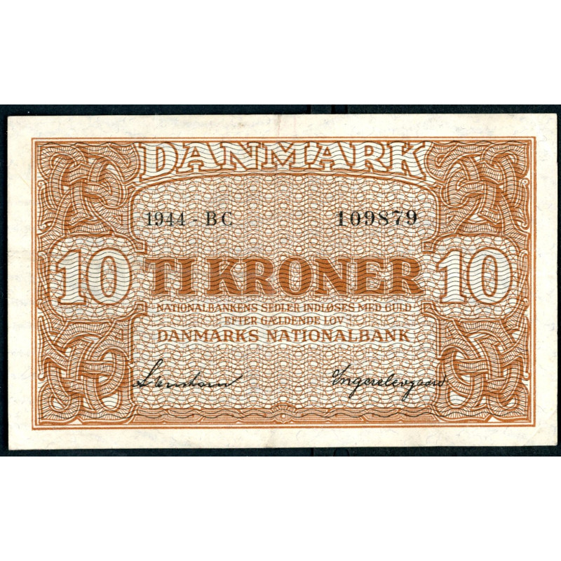 Danmark. 10 kr. Sieg 120 DOP 129 Pick 36 1944-Bc (01)